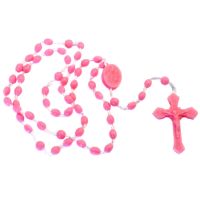 Rosenkranz aus Kunststoff, rosa