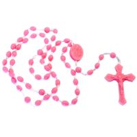 Plastic rosary, pink