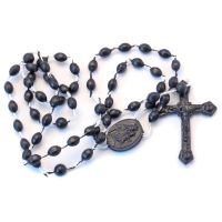 Plastic rosary, black