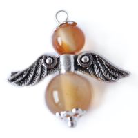 Guardian angel pendant carnelian