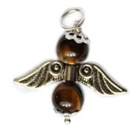 Guardian angel pendant tiger's eye