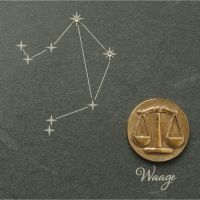 Sternzeichen Waage, Schiefer & Bronze