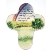 Irish landscape" cross with Irish blessing