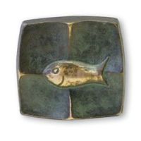 Kunst-Bronzetafel "Fisch"