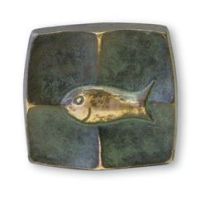 Fish" art bronze plaque