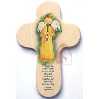 Children's cross, angel with flute