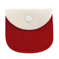 Felt case white/red