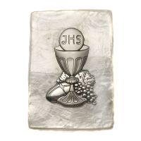 Rosenkranzdose Kelch aus Perlmutt, 5x7 cm