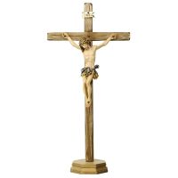 Stehkruzifix Alpenchristus, Holz