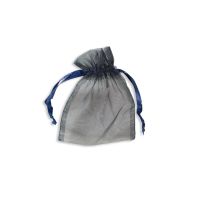 Organza rosary bag, blue