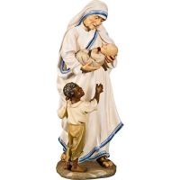 Mutter Teresa mit Kinder, Holz