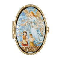 Guardian angel tin, oval