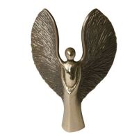 Angel with open wings 9 cm, bronze