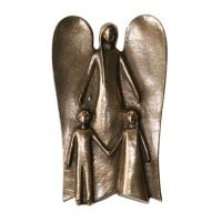Schutzengel "Schütze die Kinder", Bronze
