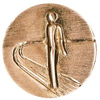 Wallet badge "Protect me on my way", bronze