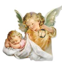 Fridge magnet angel with baby