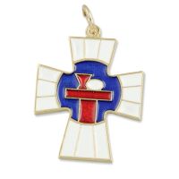 Communion chalice" cross, enamel