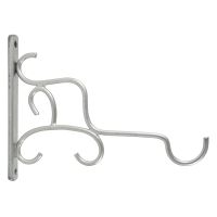 Wall bracket for smoke barrel metal, silver-colored