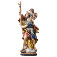 St. Christopher with child made of wood