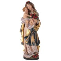 Rose Madonna with baby Jesus made of wood