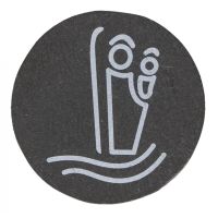Slate magnet Christophorus round stylized