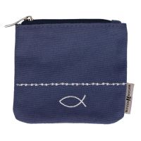 Rosary bag fish with zipper, blue