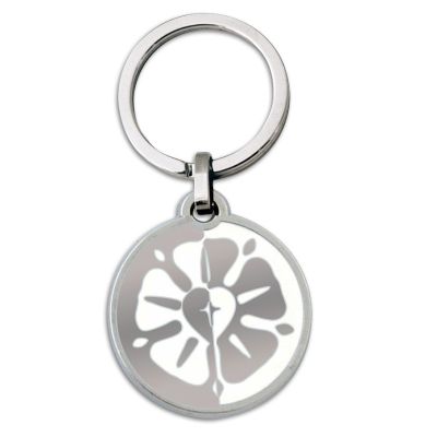 Luther rose key fob, white