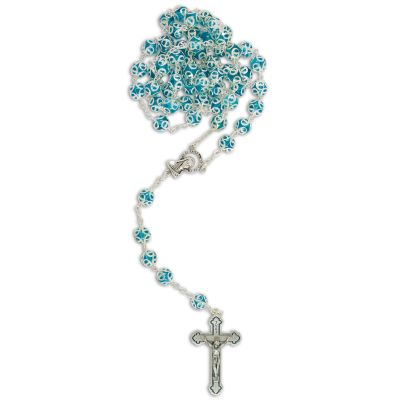 Rosenkranz verzierte Perle, türkis