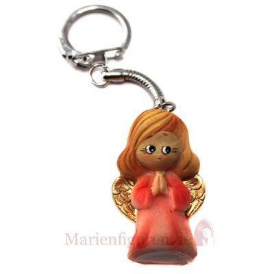 Keyring pendant praying angel, red