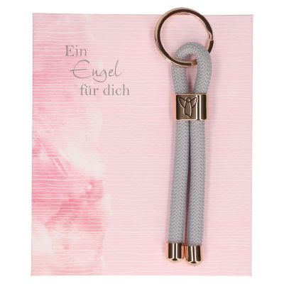 Key ring cord guardian angel, rose gold-colored