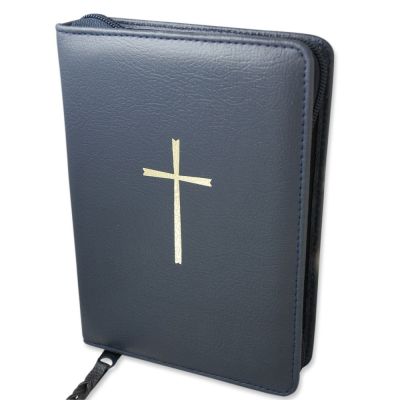 Praise book cover with cross, dark blue