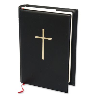 Divine Office cover with cross, black