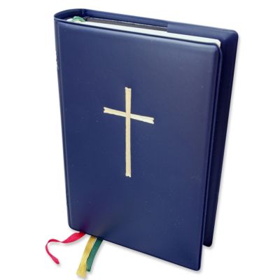 Gotteslob-Umschlaghülle mit Kreuz, dunkelblau