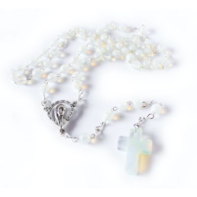 Moonstone rosary necklace