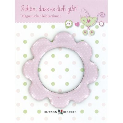 Fotorahmen magnetisch zur Geburt oder Taufe, rosa