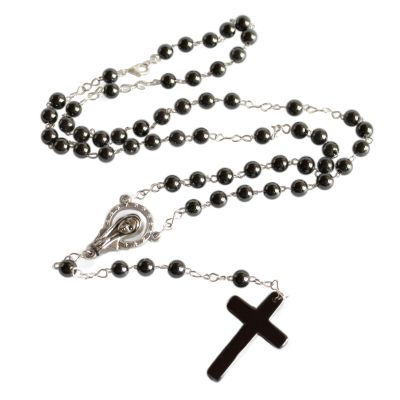 Hematite rosary necklace