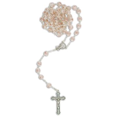 Rosary decorated pearl, pink