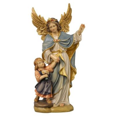 Guardian angel with protective hand and girl