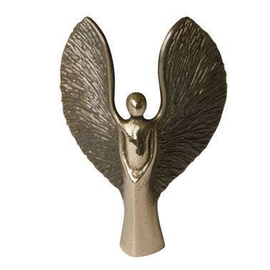 Engel mit geöffneten Flügeln 9 cm, Bronze