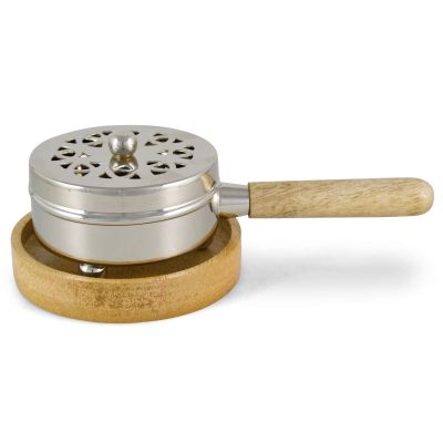 mod. Smoking pan Mess.vern. Removable lid, wooden plate