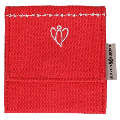 Little angel rosary bag, with press stud, coral red
