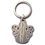 "Guardian angel" key ring with curls in blue