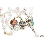 Light-filled rosary, crystal transparent