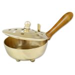 Smoking pan with wooden handle