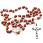 Benedictus rosary wood red-brown