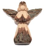 Angel carved from bark