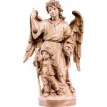 Guardian angel with child, wood