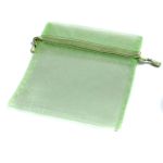 Rosary bag made of organza, light green