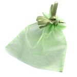 Rosary bag made of organza, light green