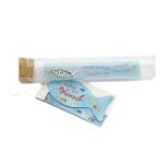 Congratulations card in a glass tube for communion